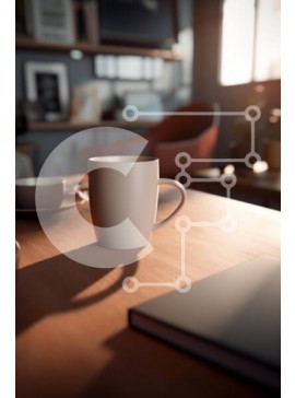 Intra Συλλεκτικό Ξύλινο Παζλ Plywood  4mm - Άνετη ρύθμιση εσωτερικού χώρου με κούπα στο τραπέζι Σε Ξύλινο Κουτί - Διαστάσεις Puzzle: 10x10 cm – 25 κομμάτια