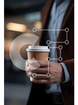 Σετ των 2 Intra Συλλεκτικό Ξύλινο Παζλ Plywood  4mm - Ατομικό κύπελλο καφέ σε εκλεπτυσμένο περιβάλλον Σε Ξύλινο Κουτί - Διαστάσεις: 10x10 cm – 25 κομμάτια