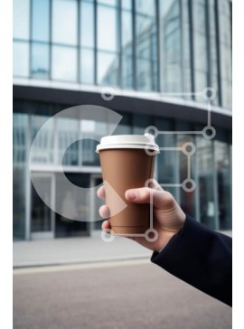 Intra Συλλεκτικό Ξύλινο Παζλ Plywood  4mm - Διάλειμμα για καφέ στην πόλη Σε Ξύλινο Κουτί - Διαστάσεις Puzzle: 10x10 cm – 25 κομμάτια