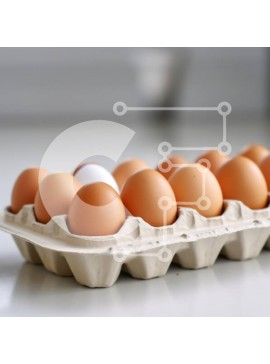 Σετ των 2 Intra Συλλεκτικό Ξύλινο Παζλ Plywood  4mm - Κουτί αυγών σε λευκή επιφάνεια Σε Ξύλινο Κουτί - Διαστάσεις: 10x10 cm – 25 κομμάτια