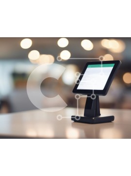 Intra Συλλεκτικό Ξύλινο Παζλ Plywood  4mm - Τερματικό ψηφιακών πληρωμών στο σύγχρονο εστιατόριο Σε Ξύλινο Κουτί - Διαστάσεις Puzzle: 10x10 cm – 25 κομμάτια