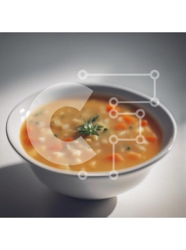 Σετ των 2 Intra Συλλεκτικό Ξύλινο Παζλ Plywood  4mm - Μπολ με σούπα λαχανικών Σε Ξύλινο Κουτί - Διαστάσεις: 10x10 cm – 25 κομμάτια