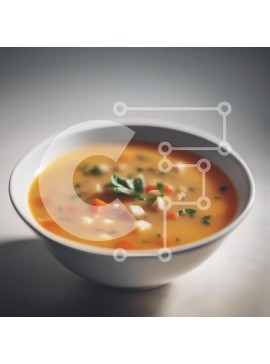 Σετ των 2 Intra Συλλεκτικό Ξύλινο Παζλ Plywood  4mm - Μπολ με σούπα λαχανικών Σε Ξύλινο Κουτί - Διαστάσεις: 10x10 cm – 25 κομμάτια