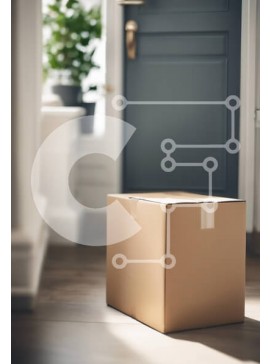 Intra Συλλεκτικό Ξύλινο Παζλ Plywood  4mm - Κουτί από χαρτόνι σε μια πόρτα Σε Ξύλινο Κουτί - Διαστάσεις Puzzle: 10x10 cm – 25 κομμάτια