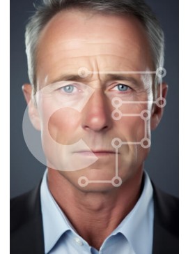 Intra Συλλεκτικό Ξύλινο Παζλ Plywood  4mm - Πορτρέτο ενός ώριμου άνδρα Σε Ξύλινο Κουτί - Διαστάσεις Puzzle: 10x10 cm – 25 κομμάτια