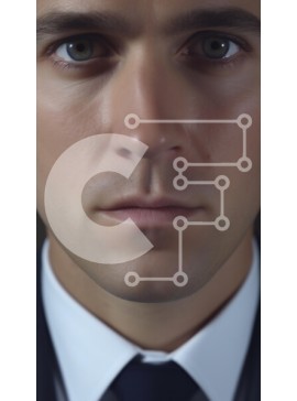 Intra Συλλεκτικό Ξύλινο Παζλ Plywood  4mm - Πορτρέτο ενός άνδρα με κοστούμι από κοντά Σε Ξύλινο Κουτί - Διαστάσεις Puzzle: 10x10 cm – 25 κομμάτια