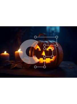 Intra Συλλεκτικό Ξύλινο Παζλ Plywood  4mm - Φανάρι Jack-o'-Halloween με κεριά Σε Ξύλινο Κουτί - Διαστάσεις: 10x10 cm – 25 κομμάτια
