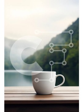 Σετ των 2 Intra Συλλεκτικό Ξύλινο Παζλ Plywood  4mm - Πρωινός καφές δίπλα στη λίμνη Σε Ξύλινο Κουτί - Διαστάσεις: 10x10 cm – 25 κομμάτια