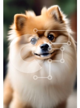 Σετ των 2 Intra Συλλεκτικό Ξύλινο Παζλ Plywood  4mm - Αξιολάτρευτο πορτρέτο σκύλου Pomeranian Σε Ξύλινο Κουτί - Διαστάσεις: 10x10 cm – 25 κομμάτια