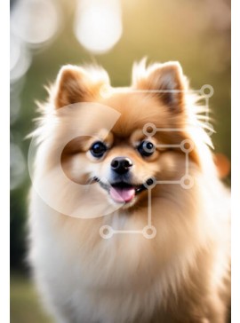 Σετ των 2 Intra Συλλεκτικό Ξύλινο Παζλ Plywood  4mm - Παιχνιδιάρικο Pomeranian σε φυσικό περιβάλλον Σε Ξύλινο Κουτί - Διαστάσεις: 10x10 cm – 25 κομμάτια