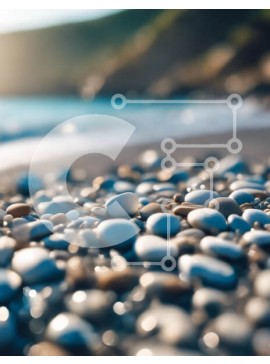 Σετ των 2 Intra Συλλεκτικό Ξύλινο Παζλ Plywood  4mm - Βότσαλα στην Ακτή Σε Ξύλινο Κουτί - Διαστάσεις: 10x10 cm – 25 κομμάτια