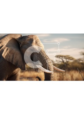 Σετ των 2 Intra Συλλεκτικό Ξύλινο Παζλ Plywood  4mm - Majestic Elephant στη Σαβάνα Σε Ξύλινο Κουτί - Διαστάσεις: 10x10 cm – 25 κομμάτια