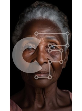 Intra Συλλεκτικό Ξύλινο Παζλ Plywood  4mm - Πορτρέτο ηλικιωμένης γυναίκας Σε Ξύλινο Κουτί - Διαστάσεις Puzzle: 10x10 cm – 25 κομμάτια