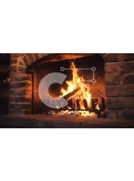 Intra Συλλεκτικό Ξύλινο Παζλ Plywood  4mm - Άνετο τζάκι με φλόγες Σε Ξύλινο Κουτί - Διαστάσεις Puzzle: 10x10 cm – 25 κομμάτια