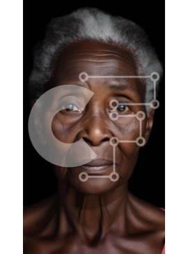 Intra Συλλεκτικό Ξύλινο Παζλ Plywood  4mm - Πορτρέτο μιας ηλικιωμένης γυναίκας Σε Ξύλινο Κουτί - Διαστάσεις Puzzle: 10x10 cm – 25 κομμάτια