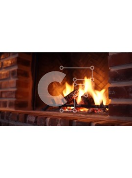 Intra Συλλεκτικό Ξύλινο Παζλ Plywood  4mm - Άνετο τζάκι με ζεστή φωτιά Σε Ξύλινο Κουτί - Διαστάσεις Puzzle: 10x10 cm – 25 κομμάτια