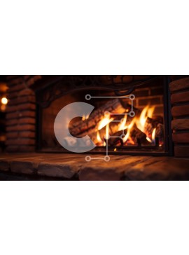 Intra Συλλεκτικό Ξύλινο Παζλ Plywood  4mm - Άνετο τζάκι με φλόγες που χορεύουν Σε Ξύλινο Κουτί - Διαστάσεις Puzzle: 10x10 cm – 25 κομμάτια