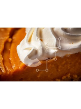 Σετ των 2 Intra Συλλεκτικό Ξύλινο Παζλ Plywood  4mm - Κοντινό πλάνο κολοκυθόπιτας με σαντιγί Σε Ξύλινο Κουτί - Διαστάσεις: 10x10 cm – 25 κομμάτια