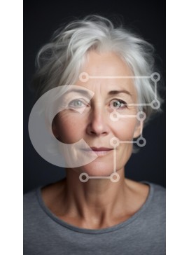 Intra Συλλεκτικό Ξύλινο Παζλ Plywood  4mm - Πορτρέτο μιας ώριμης γυναίκας με γκρίζα μαλλιά Σε Ξύλινο Κουτί - Διαστάσεις Puzzle: 10x10 cm – 25 κομμάτια