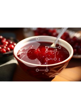 Σετ των 2 Intra Συλλεκτικό Ξύλινο Παζλ Plywood  4mm - Σάλτσα Cranberry σε ένα μπολ με φρέσκα Cranberries Σε Ξύλινο Κουτί - Διαστάσεις: 10x10 cm – 25 κομμάτια