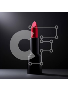 Σετ των 2 Intra Συλλεκτικό Ξύλινο Παζλ Plywood  4mm - Κομψό κόκκινο κραγιόν σε σκούρο φόντο Σε Ξύλινο Κουτί - Διαστάσεις: 10x10 cm – 25 κομμάτια