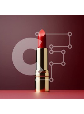 Σετ των 2 Intra Συλλεκτικό Ξύλινο Παζλ Plywood  4mm - Κομψό κόκκινο κραγιόν σε χρυσό περίβλημα Σε Ξύλινο Κουτί - Διαστάσεις: 10x10 cm – 25 κομμάτια