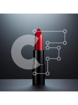 Σετ των 2 Intra Συλλεκτικό Ξύλινο Παζλ Plywood  4mm - Κόκκινος σωλήνας κραγιόν σε σκούρο φόντο Σε Ξύλινο Κουτί - Διαστάσεις: 10x10 cm – 25 κομμάτια