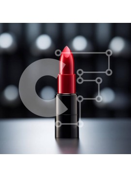 Σετ των 2 Intra Συλλεκτικό Ξύλινο Παζλ Plywood  4mm - Κομψό κόκκινο κραγιόν σε μαύρο φόντο Σε Ξύλινο Κουτί - Διαστάσεις: 10x10 cm – 25 κομμάτια