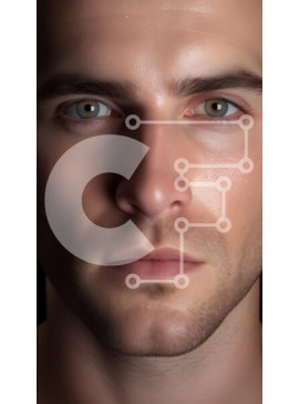 Intra Συλλεκτικό Ξύλινο Παζλ Plywood  4mm - Κοντινό πλάνο Πορτρέτο ενός άνδρα Σε Ξύλινο Κουτί - Διαστάσεις Puzzle: 10x10 cm – 25 κομμάτια