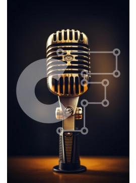 Intra Συλλεκτικό Ξύλινο Παζλ Plywood  4mm - Vintage μικρόφωνο Σε Ξύλινο Κουτί - Διαστάσεις: 10x10 cm – 25 κομμάτια