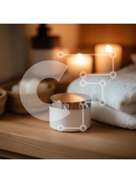 Σετ των 2 Intra Συλλεκτικό Ξύλινο Παζλ Plywood  4mm - Γαλήνια σκηνή μπάνιου με βάζο κρέμας και κεριά Σε Ξύλινο Κουτί - Διαστάσεις: 10x10 cm – 25 κομμάτια