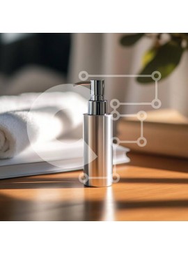 Σετ των 2 Intra Συλλεκτικό Ξύλινο Παζλ Plywood  4mm - Κομψό μεταλλικό μπουκάλι αντλίας σε ξύλινη επιφάνεια Σε Ξύλινο Κουτί - Διαστάσεις: 10x10 cm – 25 κομμάτια