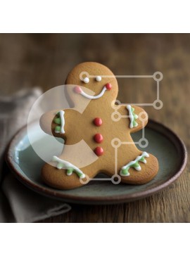 Σετ των 2 Intra Συλλεκτικό Ξύλινο Παζλ Plywood  4mm - Διακοσμημένο μπισκότο μελόψωμο Σε Ξύλινο Κουτί - Διαστάσεις: 10x10 cm – 25 κομμάτια