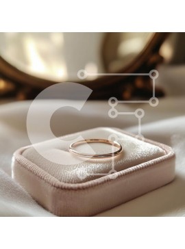 Σετ των 2 Intra Συλλεκτικό Ξύλινο Παζλ Plywood  4mm - Κομψό χρυσό δαχτυλίδι σε βελούδινο μαξιλάρι Σε Ξύλινο Κουτί - Διαστάσεις: 10x10 cm – 25 κομμάτια