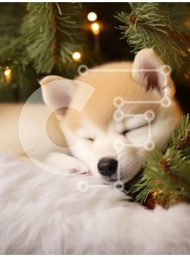 Σετ των 2 Intra Συλλεκτικό Ξύλινο Παζλ Plywood  4mm - Κουτάβι που κοιμάται σε περιβάλλον διακοπών Σε Ξύλινο Κουτί - Διαστάσεις: 10x10 cm – 25 κομμάτια