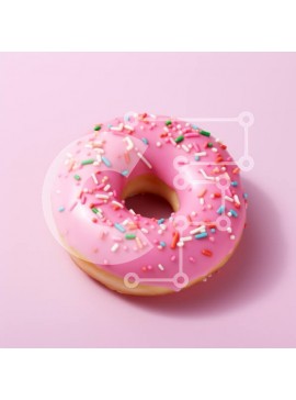 Σετ των 2 Intra Συλλεκτικό Ξύλινο Παζλ Plywood  4mm - Ροζ παγωμένο ντόνατ με ψεκασμούς Σε Ξύλινο Κουτί - Διαστάσεις: 10x10 cm – 25 κομμάτια