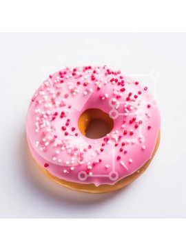 Σετ των 2 Intra Συλλεκτικό Ξύλινο Παζλ Plywood  4mm - Ροζ παγωμένο ντόνατ με ψεκασμούς Σε Ξύλινο Κουτί - Διαστάσεις: 10x10 cm – 25 κομμάτια