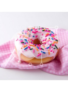 Σετ των 2 Intra Συλλεκτικό Ξύλινο Παζλ Plywood  4mm - Νόστιμο ροζ παγωμένο ντόνατ με ψεκασμούς Σε Ξύλινο Κουτί - Διαστάσεις: 10x10 cm – 25 κομμάτια