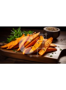 Σετ των 2 Intra Συλλεκτικό Ξύλινο Παζλ Plywood  4mm - Σφήνες ψητής γλυκοπατάτας σε ξύλινη σανίδα Σε Ξύλινο Κουτί - Διαστάσεις: 10x10 cm – 25 κομμάτια