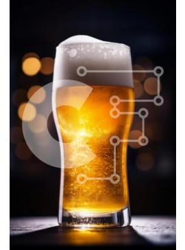 Σετ των 2 Intra Συλλεκτικό Ξύλινο Παζλ Plywood  4mm - Δροσιστική μπύρα σε μια ζεστή ατμόσφαιρα Σε Ξύλινο Κουτί - Διαστάσεις: 10x10 cm – 25 κομμάτια