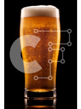 Σετ των 2 Intra Συλλεκτικό Ξύλινο Παζλ Plywood  4mm - Ποτήρι μπύρας με κεχριμπαρένιο χρώμα και αφρώδη κεφαλή Σε Ξύλινο Κουτί - Διαστάσεις: 10x10 cm – 25 κομμάτια