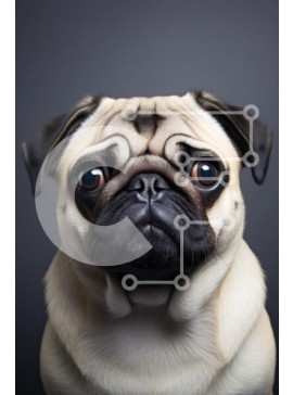 Σετ των 2 Intra Συλλεκτικό Ξύλινο Παζλ Plywood  4mm - Εκφραστική πατημασιά με μεγάλα μάτια Σε Ξύλινο Κουτί - Διαστάσεις: 10x10 cm – 25 κομμάτια