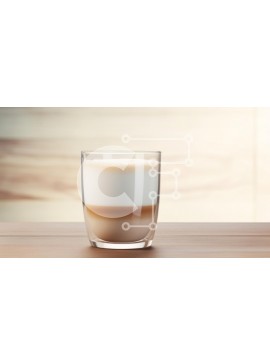 Σετ των 2 Intra Συλλεκτικό Ξύλινο Παζλ Plywood  4mm - Πολυεπίπεδος καφές σε ένα ποτήρι Σε Ξύλινο Κουτί - Διαστάσεις: 10x10 cm – 25 κομμάτια