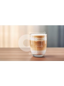 Σετ των 2 Intra Συλλεκτικό Ξύλινο Παζλ Plywood  4mm - Ρόφημα καφέ σε στρώσεις σε ξύλινη επιφάνεια Σε Ξύλινο Κουτί - Διαστάσεις: 10x10 cm – 25 κομμάτια