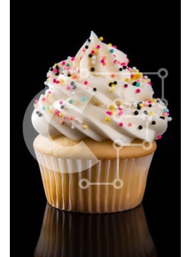 Σετ των 2 Intra Συλλεκτικό Ξύλινο Παζλ Plywood  4mm - Διακοσμημένο Cupcake με Πασπαλίσματα Σε Ξύλινο Κουτί - Διαστάσεις: 10x10 cm – 25 κομμάτια