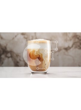 Σετ των 2 Intra Συλλεκτικό Ξύλινο Παζλ Plywood  4mm - Πολυεπίπεδο ρόφημα καφέ σε ένα ποτήρι Σε Ξύλινο Κουτί - Διαστάσεις: 10x10 cm – 25 κομμάτια