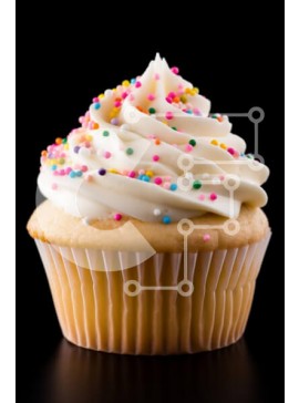 Σετ των 2 Intra Συλλεκτικό Ξύλινο Παζλ Plywood  4mm - Λαχταριστό Cupcake με Πασπαλίσματα Σε Ξύλινο Κουτί - Διαστάσεις: 10x10 cm – 25 κομμάτια