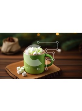 Σετ των 2 Intra Συλλεκτικό Ξύλινο Παζλ Plywood  4mm - Ζεστή ζεστή σοκολάτα με Marshmallows Σε Ξύλινο Κουτί - Διαστάσεις: 10x10 cm – 25 κομμάτια