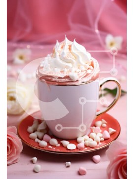 Σετ των 2 Intra Συλλεκτικό Ξύλινο Παζλ Plywood  4mm - Γοητευτικό ζεστό ρόφημα με σαντιγί Σε Ξύλινο Κουτί - Διαστάσεις: 10x10 cm – 25 κομμάτια