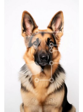 Σετ των 2 Intra Συλλεκτικό Ξύλινο Παζλ Plywood  4mm - Πορτρέτο γερμανικού ποιμενικού σκύλου Σε Ξύλινο Κουτί - Διαστάσεις: 10x10 cm – 25 κομμάτια